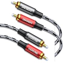 Amazon.com: SNANSHI RCA Cables 5ft, Nylon Braided 2RCA to 2RCA